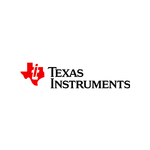 Red with black Texas Instruments logo on a white background